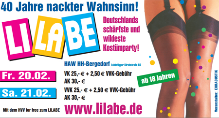Vorbestellen! LILABE 2015 in Hamburg – 40 Jahre nackter Wahnsinn