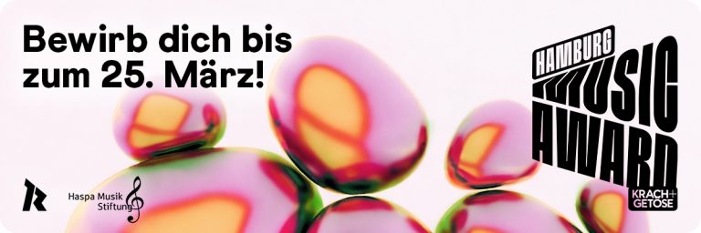 Bewerbung für Hamburg Music Award KRACH+GETÖSE gestartet!